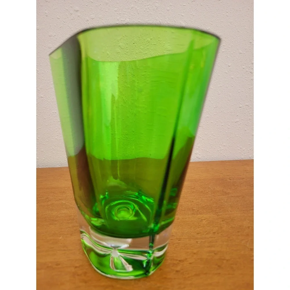 Controlled Bubble Emerald Green Oval Glass Vase - Better Homes & Gardens FTD
